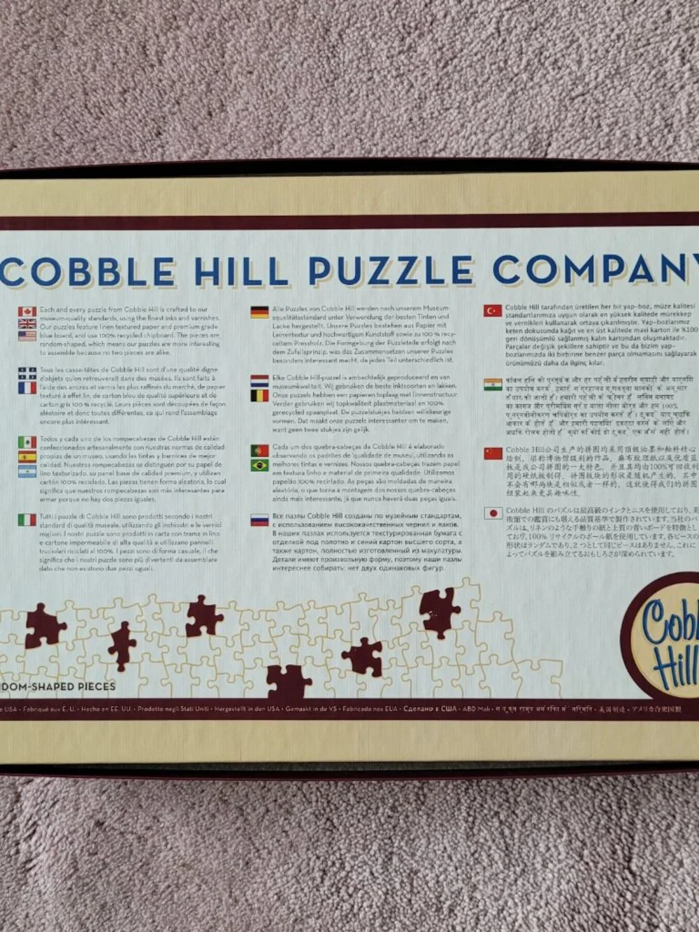 Cobble Hill 2000 Piece Random Cut Puzzle Unicorn and Friends By David Penfound